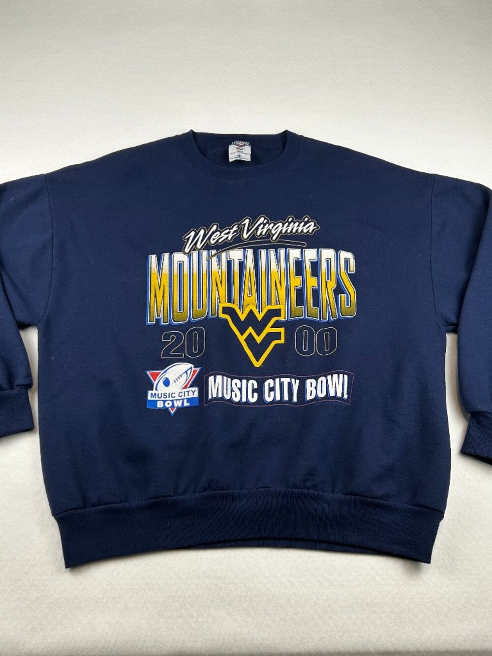 Jerzees | West Virginia Mountaineers 2000 Bowl Fleece Crewneck Sweatshirt, XL